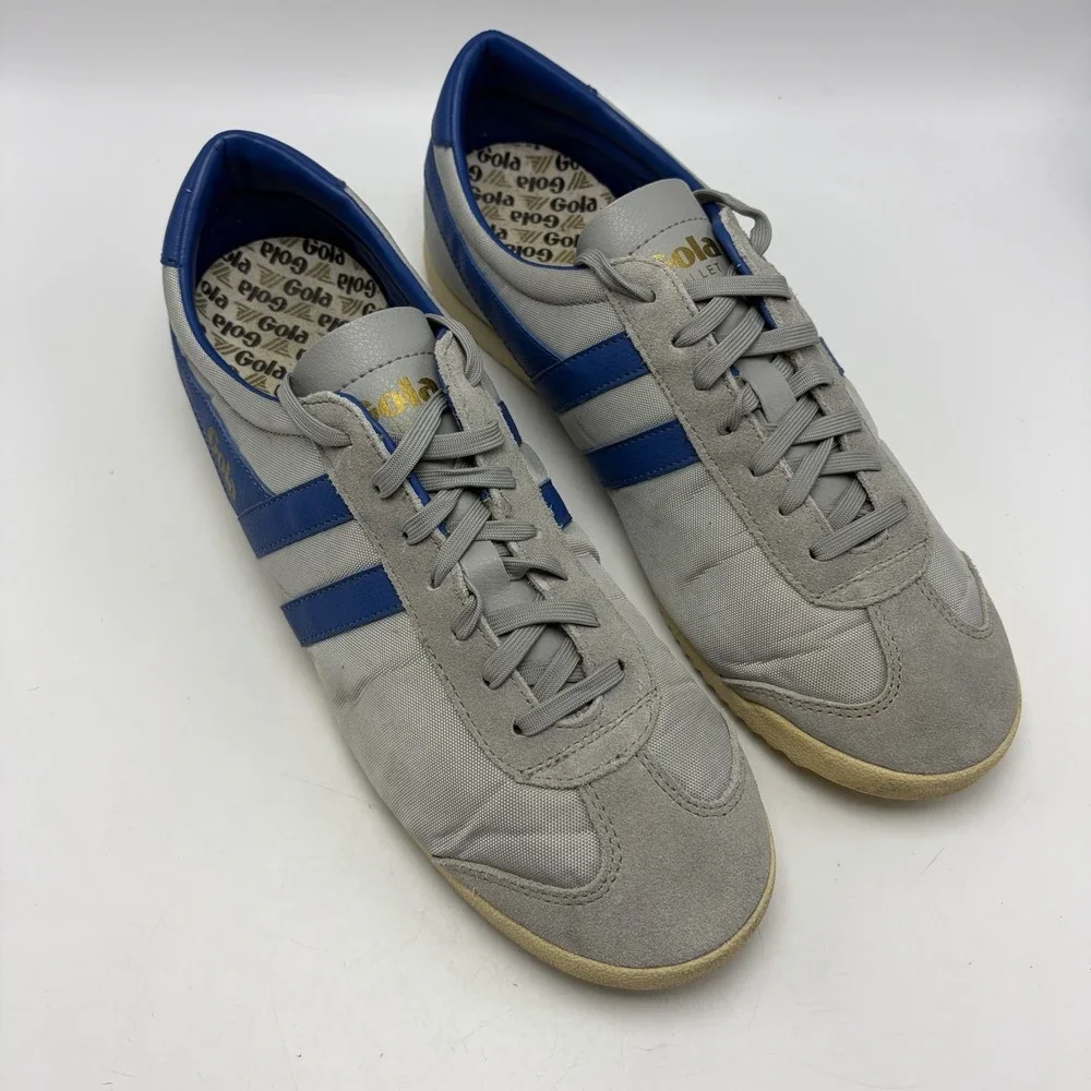 Gola Bullet Trainers Sneakers Mens Gray Nylon Blue Preppy Casual